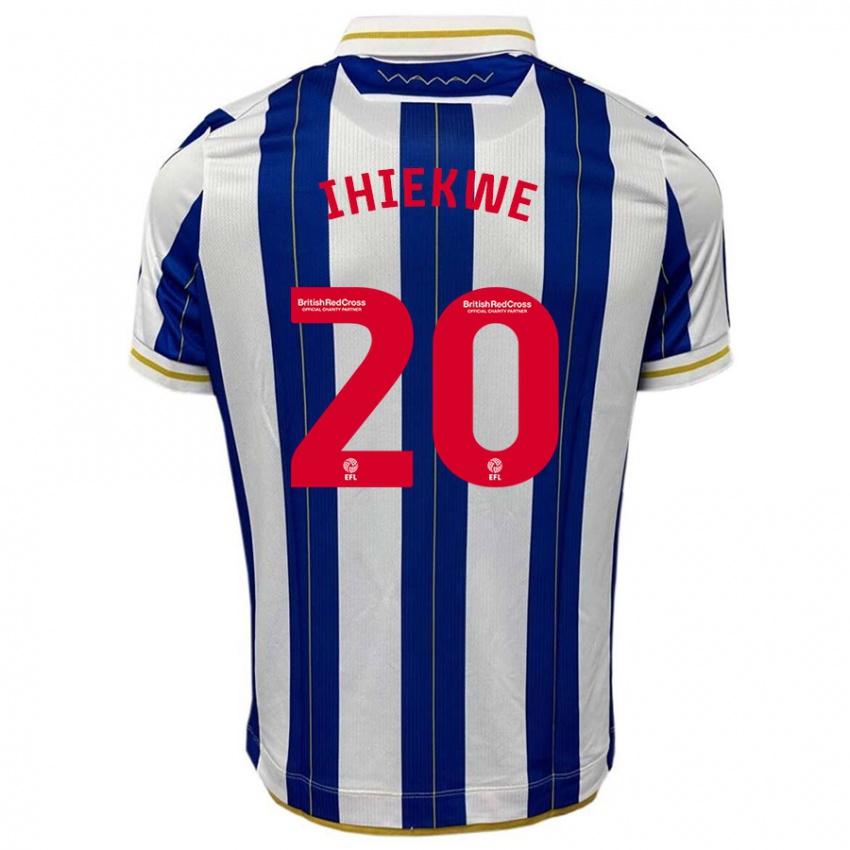 Børn Michael Ihiekwe #20 Blå Hvid Hjemmebane Spillertrøjer 2023/24 Trøje T-Shirt