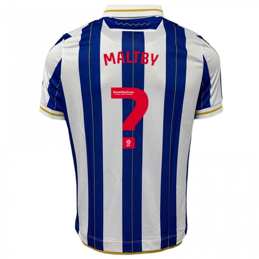 Børn Mackenzie Maltby #0 Blå Hvid Hjemmebane Spillertrøjer 2023/24 Trøje T-Shirt