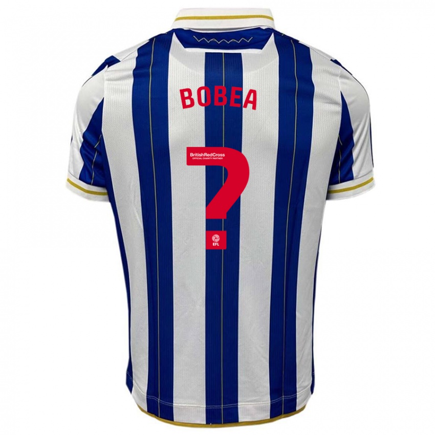 Børn Mario Bobea #0 Blå Hvid Hjemmebane Spillertrøjer 2023/24 Trøje T-Shirt