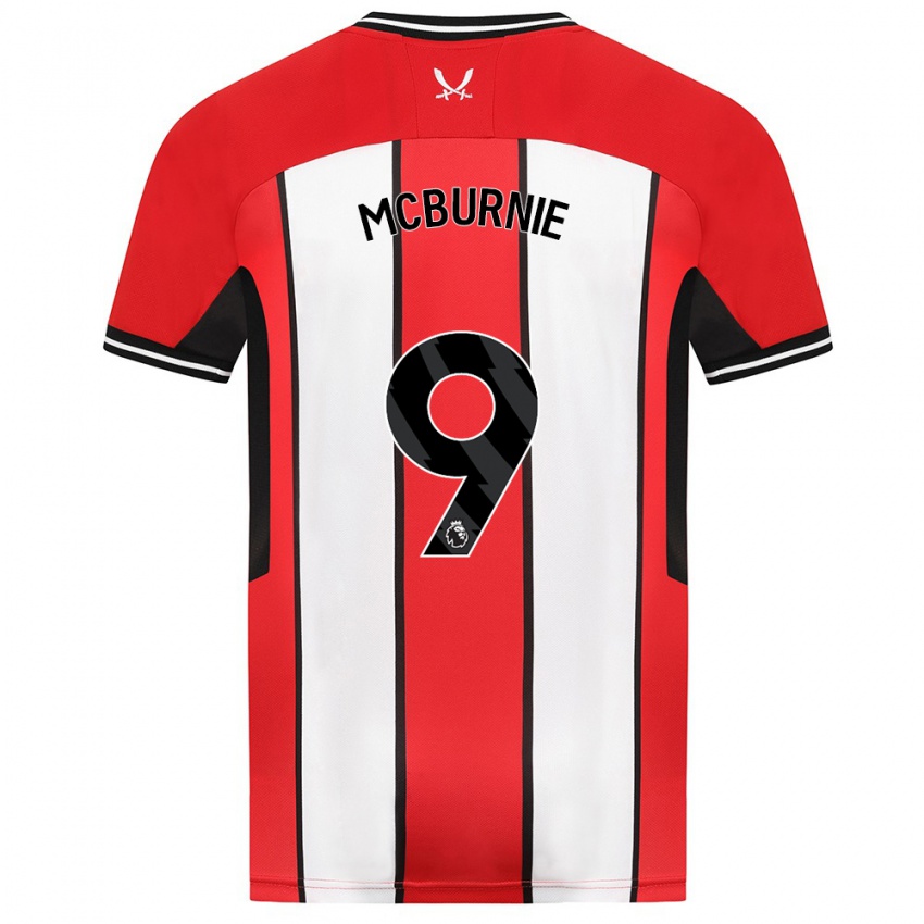 Børn Oli Mcburnie #9 Rød Hjemmebane Spillertrøjer 2023/24 Trøje T-Shirt