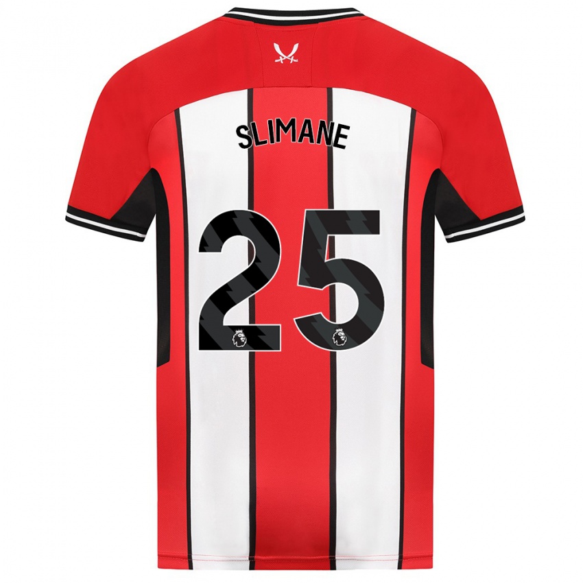 Børn Anis Slimane #25 Rød Hjemmebane Spillertrøjer 2023/24 Trøje T-Shirt
