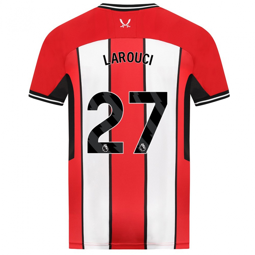 Børn Yasser Larouci #27 Rød Hjemmebane Spillertrøjer 2023/24 Trøje T-Shirt