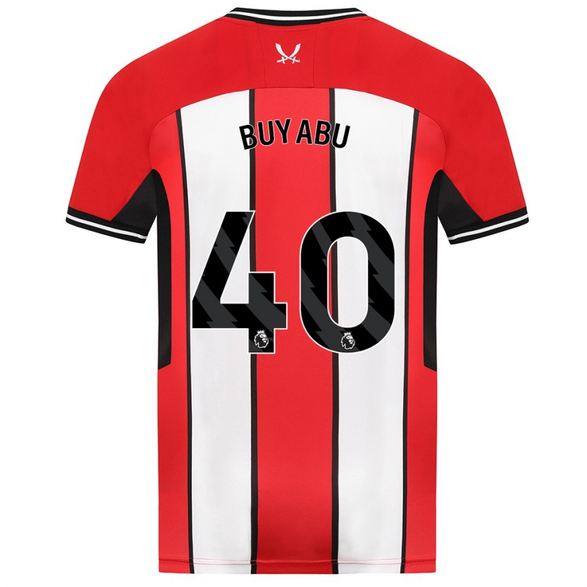 Børn Jili Buyabu #40 Rød Hjemmebane Spillertrøjer 2023/24 Trøje T-Shirt