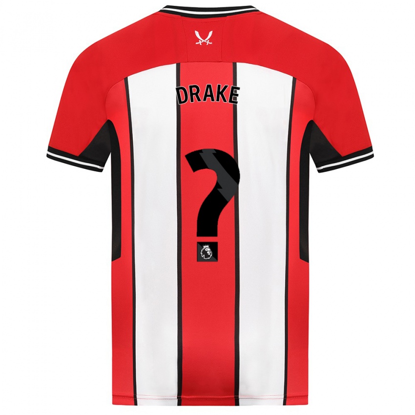 Børn Ben Drake #0 Rød Hjemmebane Spillertrøjer 2023/24 Trøje T-Shirt