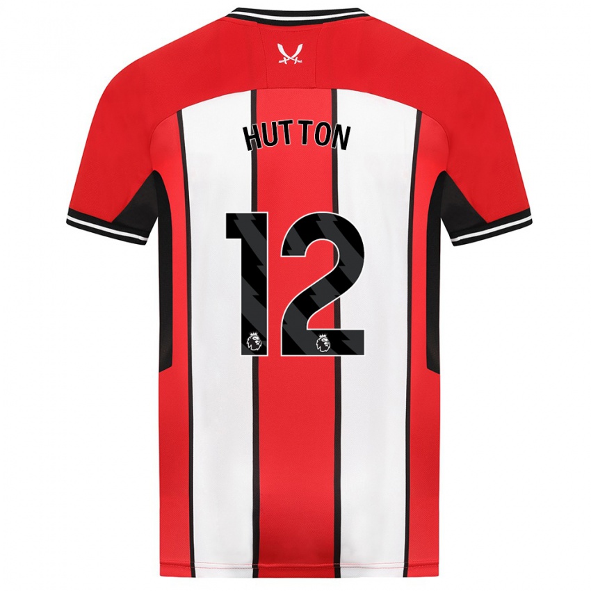 Børn Jodie Hutton #12 Rød Hjemmebane Spillertrøjer 2023/24 Trøje T-Shirt