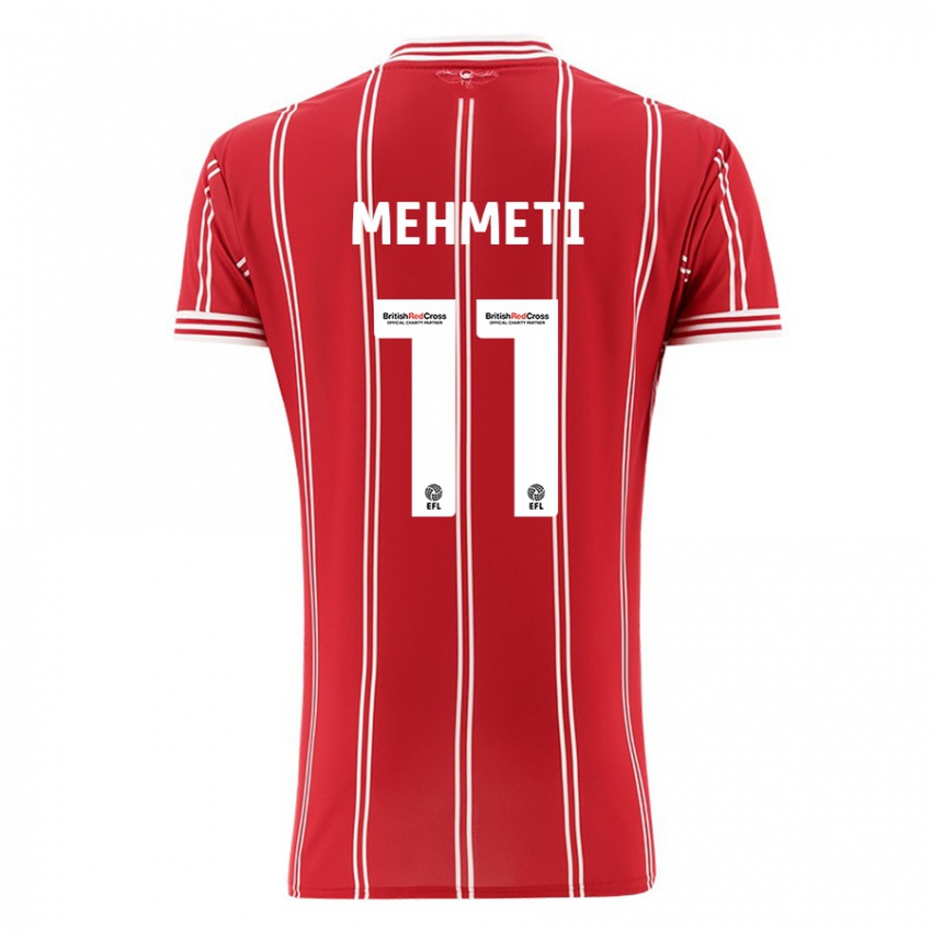 Børn Anis Mehmeti #11 Rød Hjemmebane Spillertrøjer 2023/24 Trøje T-Shirt