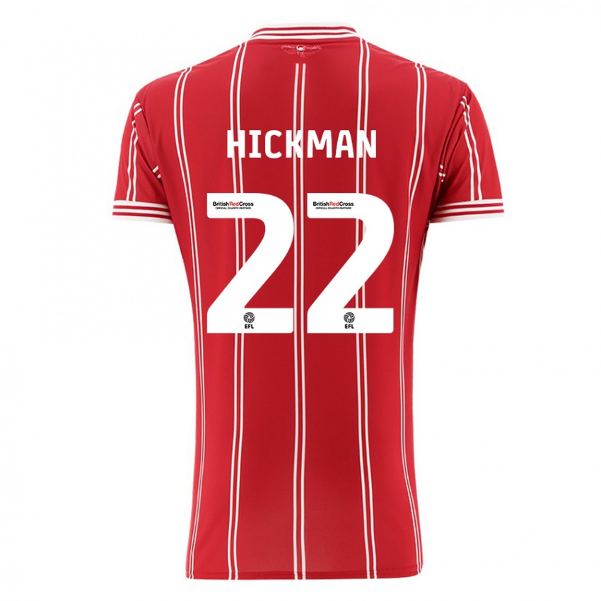 Børn Taylor Gardner-Hickman #22 Rød Hjemmebane Spillertrøjer 2023/24 Trøje T-Shirt