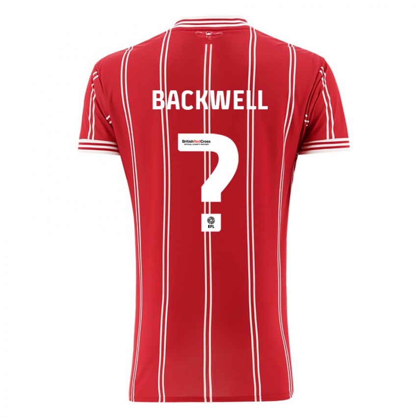 Børn Tommy Backwell #0 Rød Hjemmebane Spillertrøjer 2023/24 Trøje T-Shirt