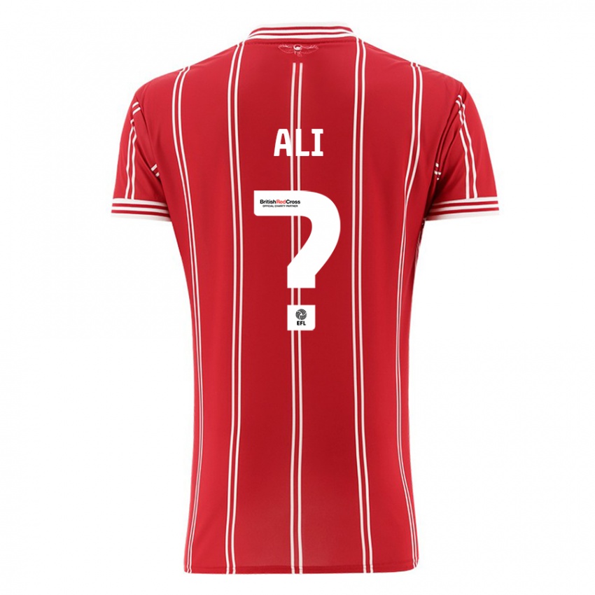 Børn Zack Ali #0 Rød Hjemmebane Spillertrøjer 2023/24 Trøje T-Shirt