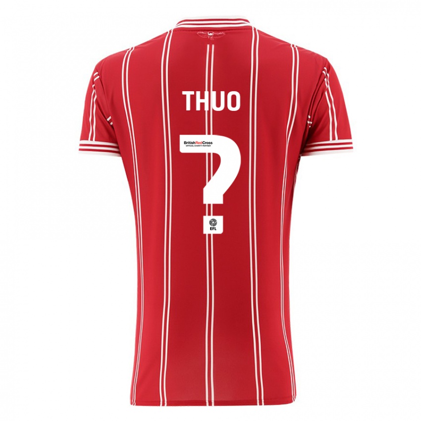 Børn Mark Thuo #0 Rød Hjemmebane Spillertrøjer 2023/24 Trøje T-Shirt