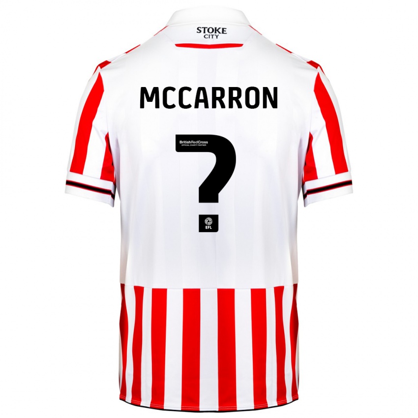 Børn Liam Mccarron #0 Rød Hvid Hjemmebane Spillertrøjer 2023/24 Trøje T-Shirt