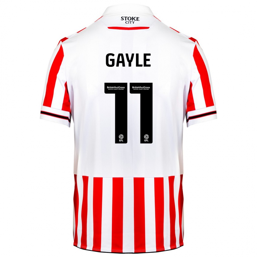 Børn Dwight Gayle #11 Rød Hvid Hjemmebane Spillertrøjer 2023/24 Trøje T-Shirt