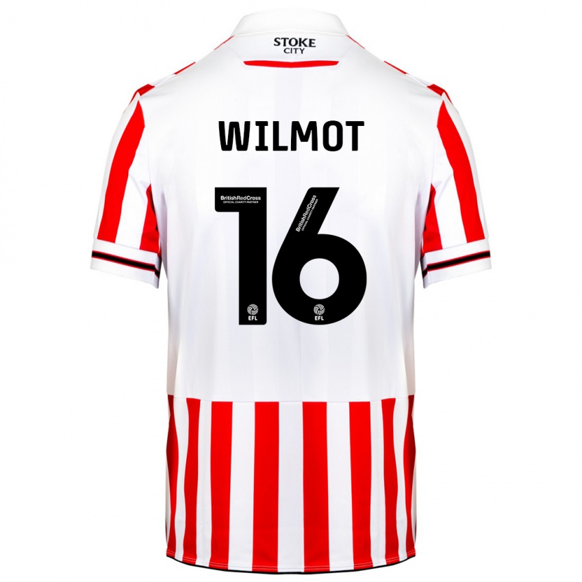 Børn Ben Wilmot #16 Rød Hvid Hjemmebane Spillertrøjer 2023/24 Trøje T-Shirt