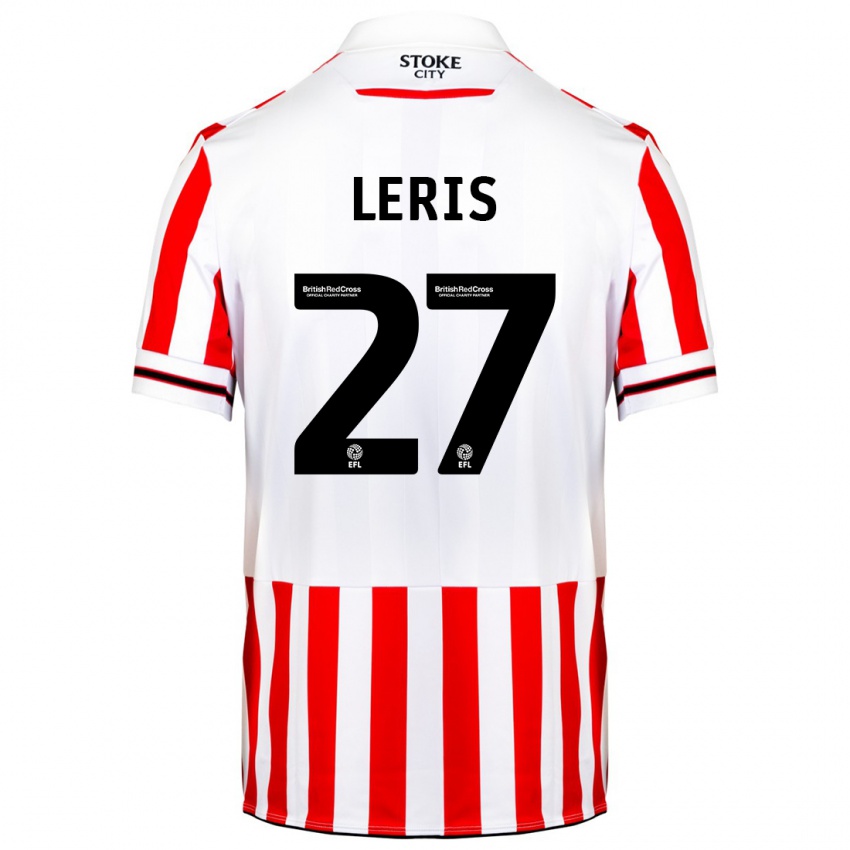 Børn Mehdi Léris #27 Rød Hvid Hjemmebane Spillertrøjer 2023/24 Trøje T-Shirt