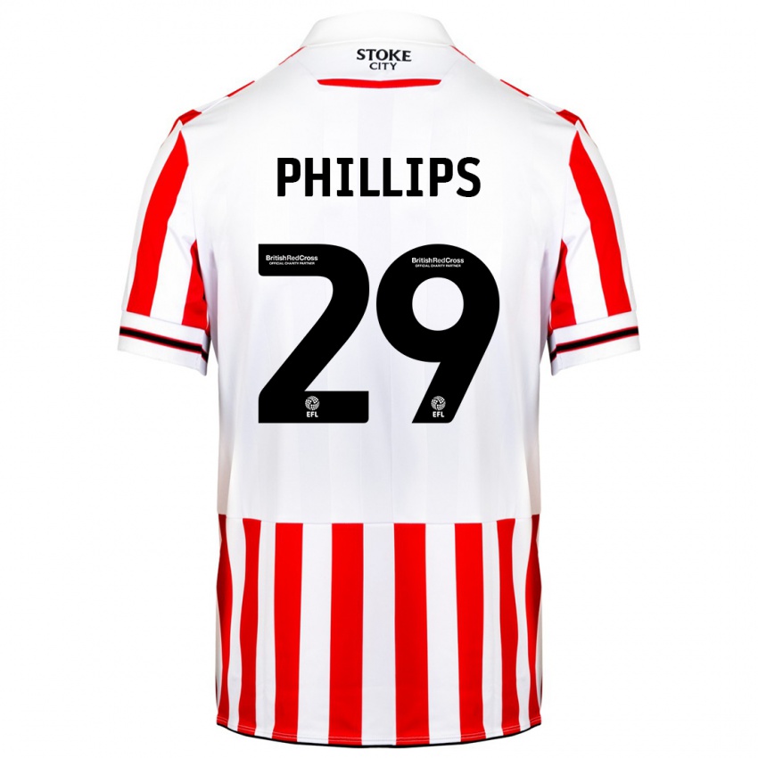 Børn D'margio Wright-Phillips #29 Rød Hvid Hjemmebane Spillertrøjer 2023/24 Trøje T-Shirt