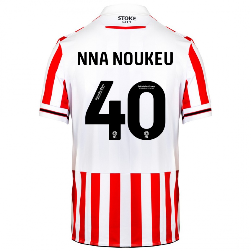 Børn Blondy Nna Noukeu #40 Rød Hvid Hjemmebane Spillertrøjer 2023/24 Trøje T-Shirt