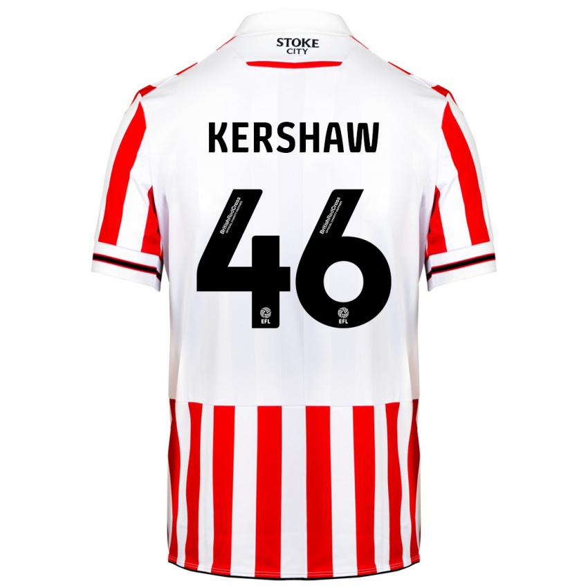 Børn Ben Kershaw #46 Rød Hvid Hjemmebane Spillertrøjer 2023/24 Trøje T-Shirt