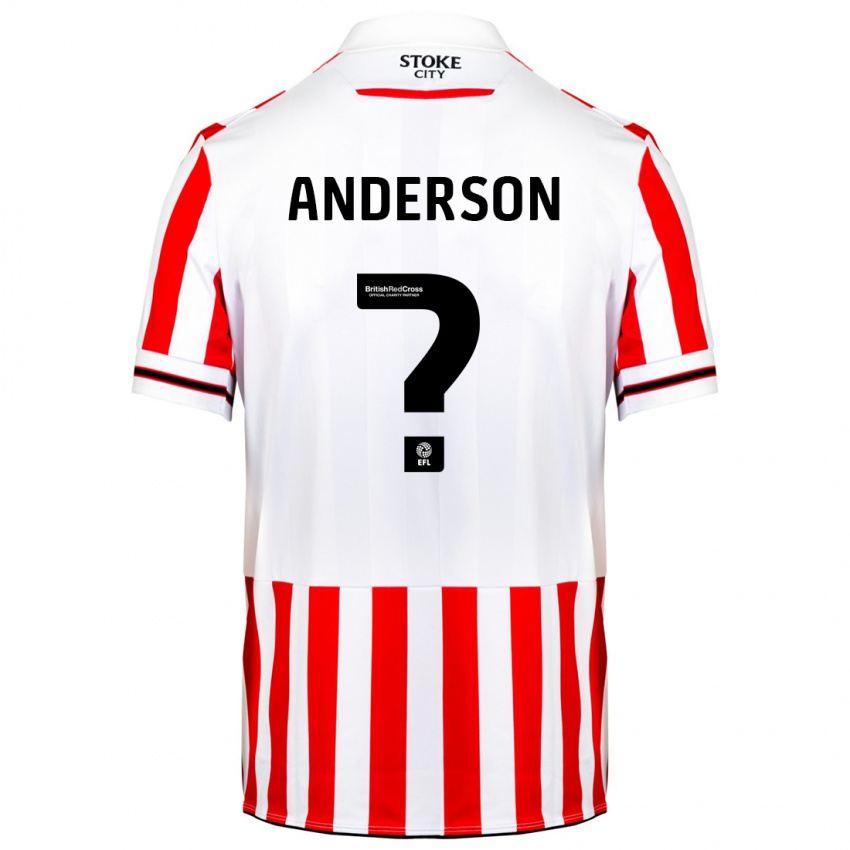 Børn Freddie Anderson #0 Rød Hvid Hjemmebane Spillertrøjer 2023/24 Trøje T-Shirt