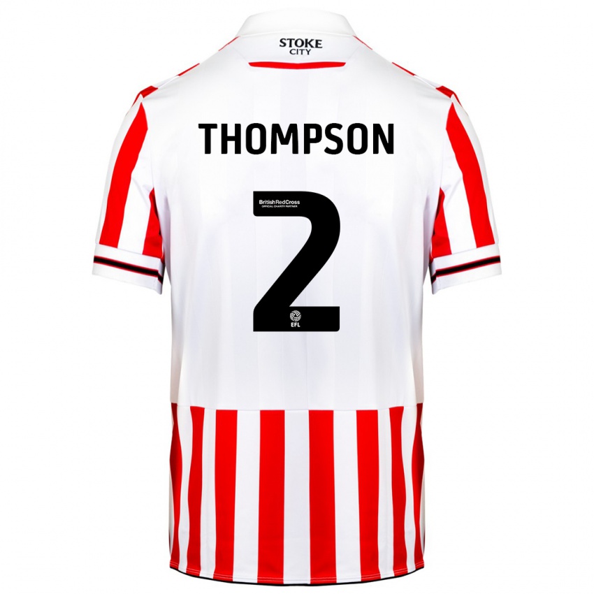 Børn Sophie Thompson #2 Rød Hvid Hjemmebane Spillertrøjer 2023/24 Trøje T-Shirt