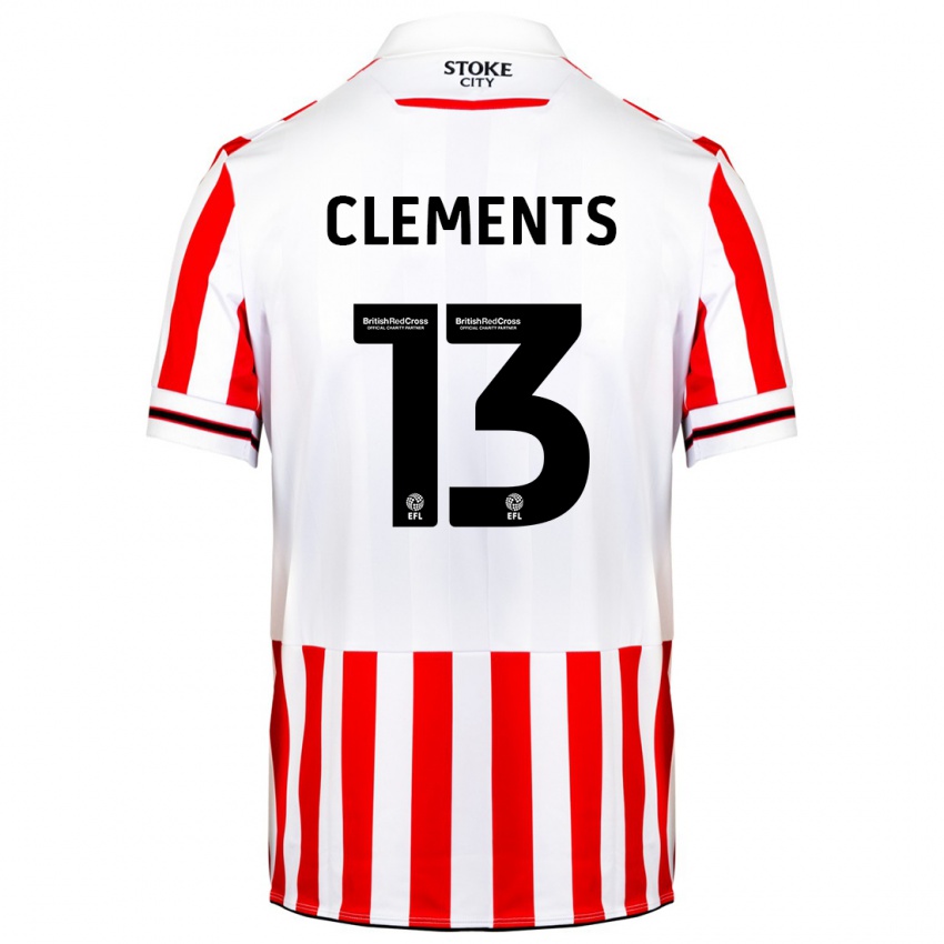 Børn Daisy Clements #13 Rød Hvid Hjemmebane Spillertrøjer 2023/24 Trøje T-Shirt