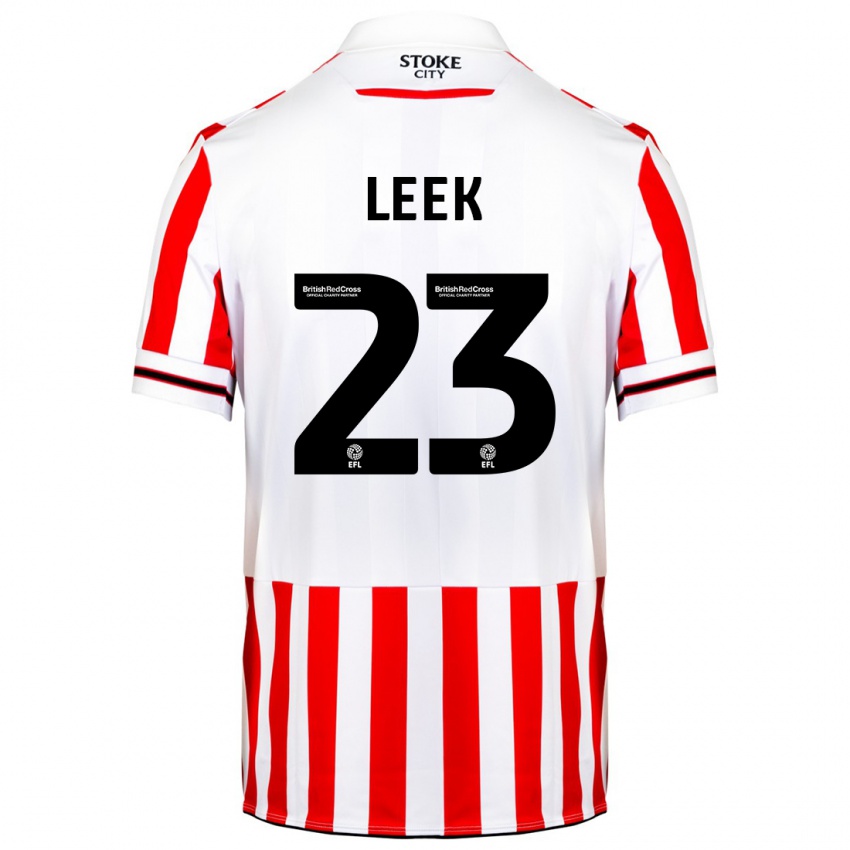 Børn Ellie Leek #23 Rød Hvid Hjemmebane Spillertrøjer 2023/24 Trøje T-Shirt