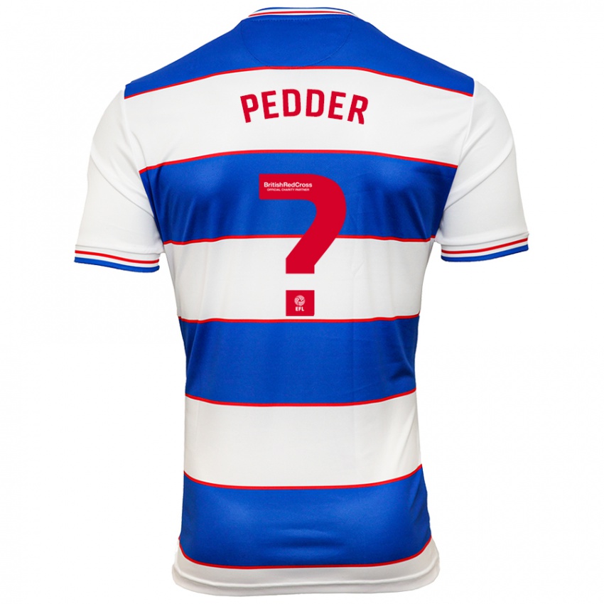 Børn Rafferty Pedder #0 Hvid Blå Hjemmebane Spillertrøjer 2023/24 Trøje T-Shirt