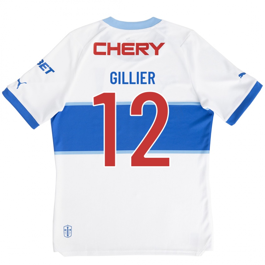 Børn Thomas Gillier #12 Hvid Hjemmebane Spillertrøjer 2023/24 Trøje T-Shirt