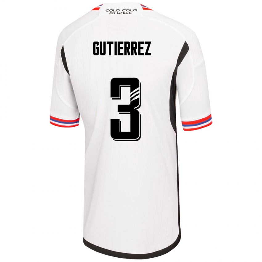 Børn Daniel Gutiérrez #3 Hvid Hjemmebane Spillertrøjer 2023/24 Trøje T-Shirt