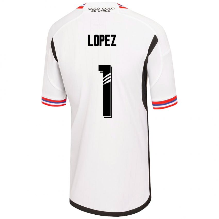 Børn Yessenia López #1 Hvid Hjemmebane Spillertrøjer 2023/24 Trøje T-Shirt