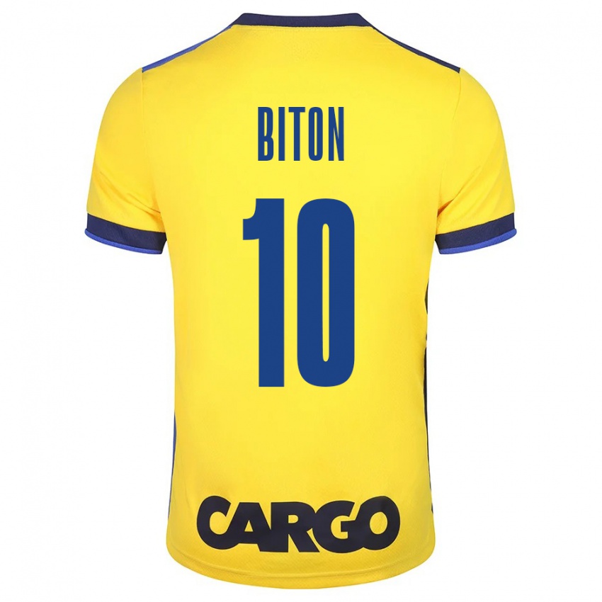 Børn Dan Biton #10 Gul Hjemmebane Spillertrøjer 2023/24 Trøje T-Shirt