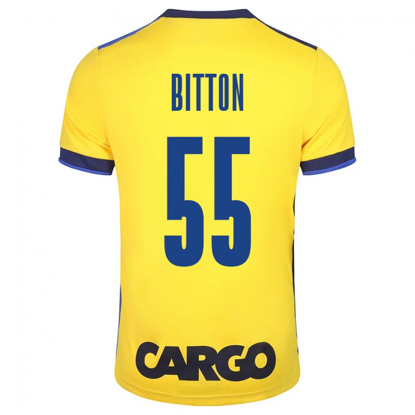 Børn Nir Bitton #55 Gul Hjemmebane Spillertrøjer 2023/24 Trøje T-Shirt