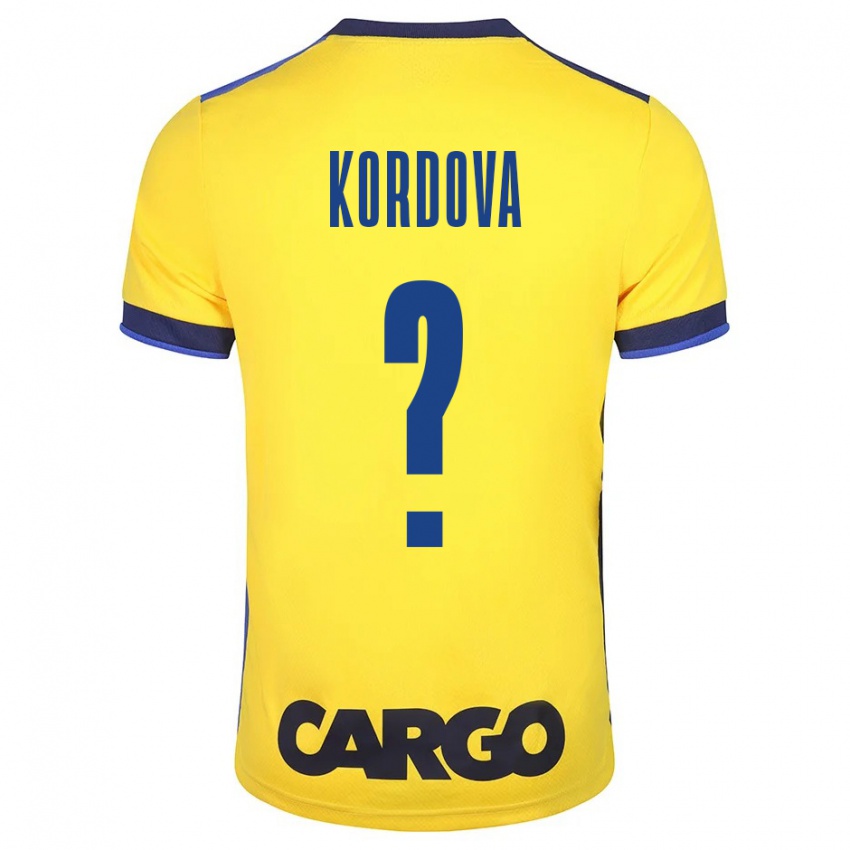 Børn Adir Kordova #0 Gul Hjemmebane Spillertrøjer 2023/24 Trøje T-Shirt