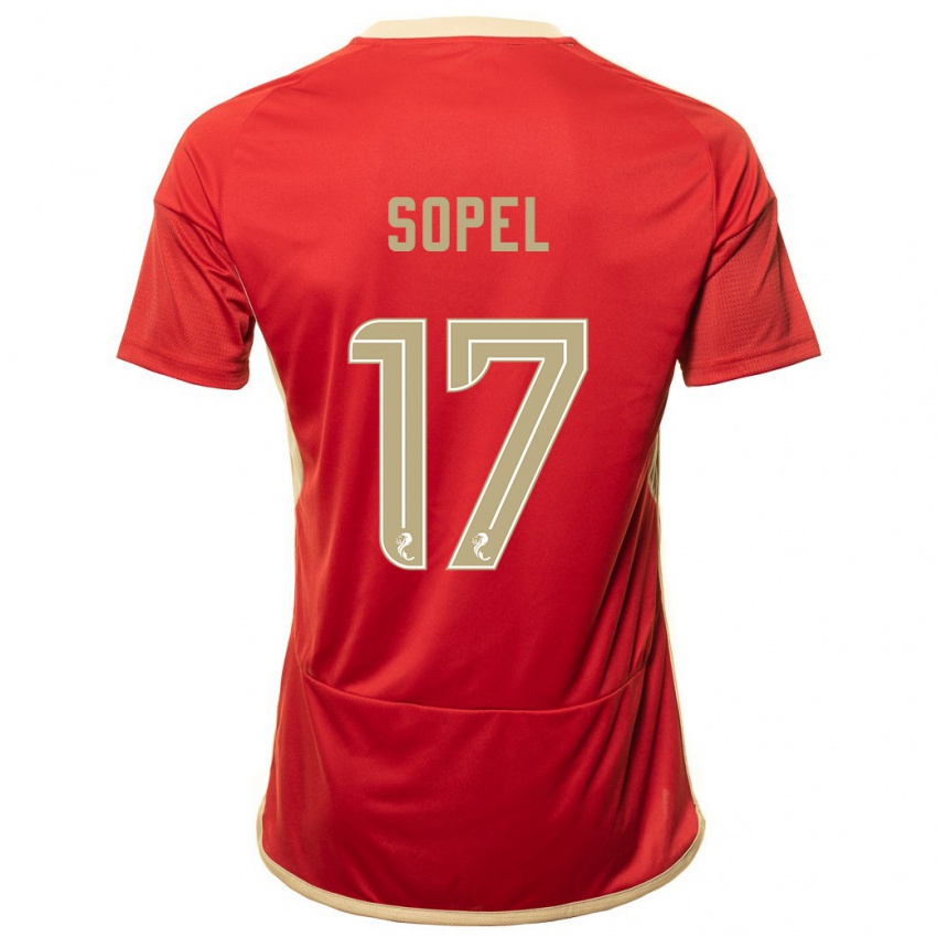 Børn Nadia Sopel #17 Rød Hjemmebane Spillertrøjer 2023/24 Trøje T-Shirt