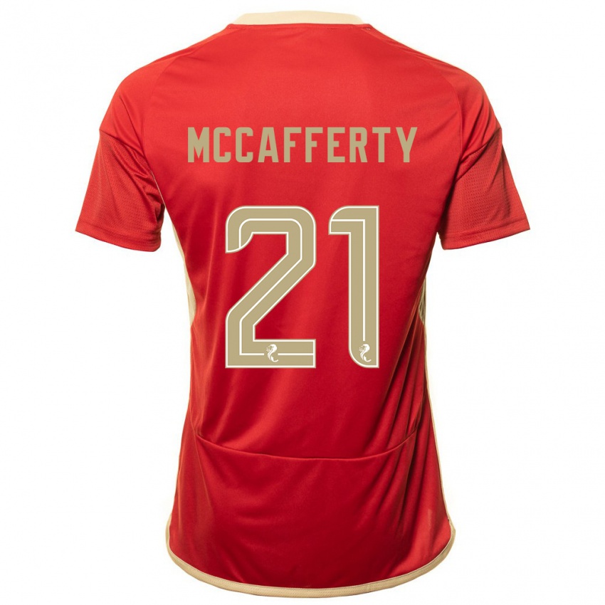 Børn Eirinn Mccafferty #21 Rød Hjemmebane Spillertrøjer 2023/24 Trøje T-Shirt