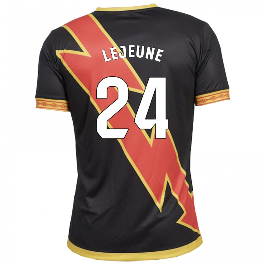 Børn Florian Lejeune #24 Sort Udebane Spillertrøjer 2023/24 Trøje T-Shirt