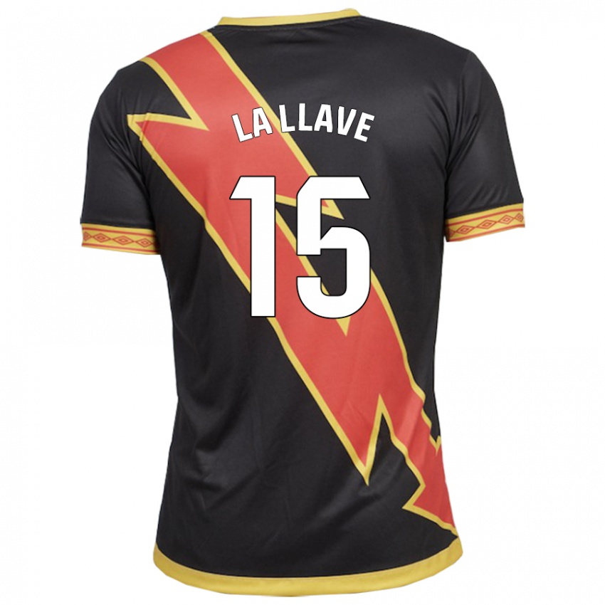 Børn Kevin De La Llave #15 Sort Udebane Spillertrøjer 2023/24 Trøje T-Shirt