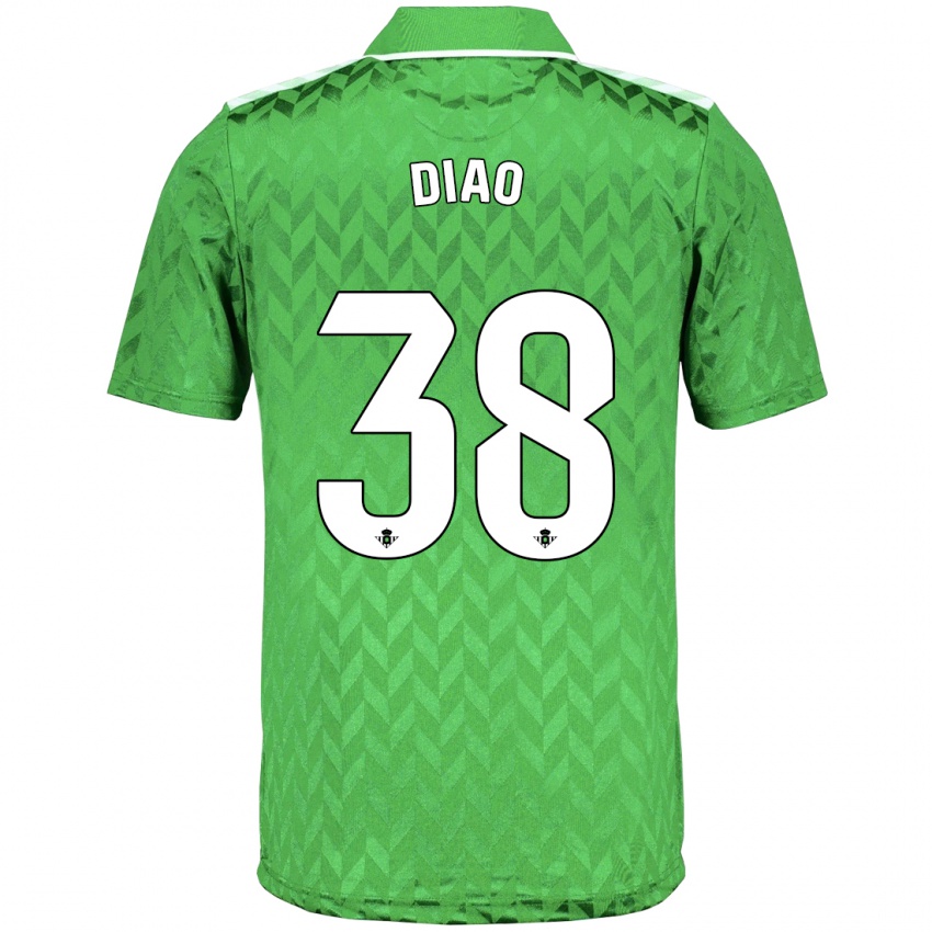 Børn Assane Diao #38 Grøn Udebane Spillertrøjer 2023/24 Trøje T-Shirt