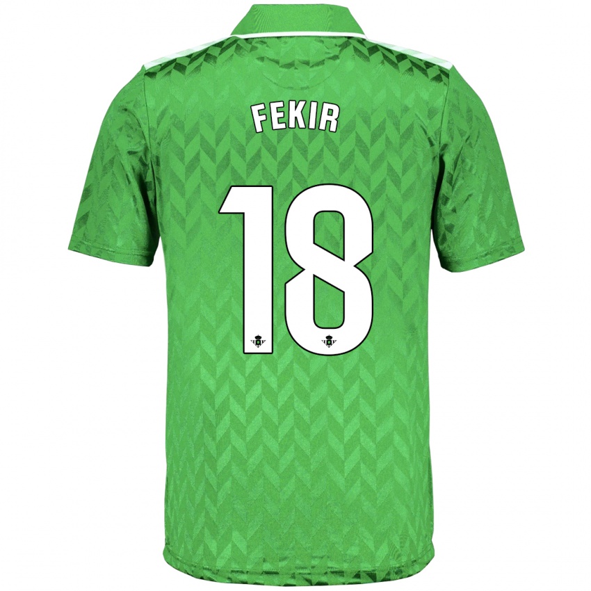 Børn Yassin Fekir #18 Grøn Udebane Spillertrøjer 2023/24 Trøje T-Shirt