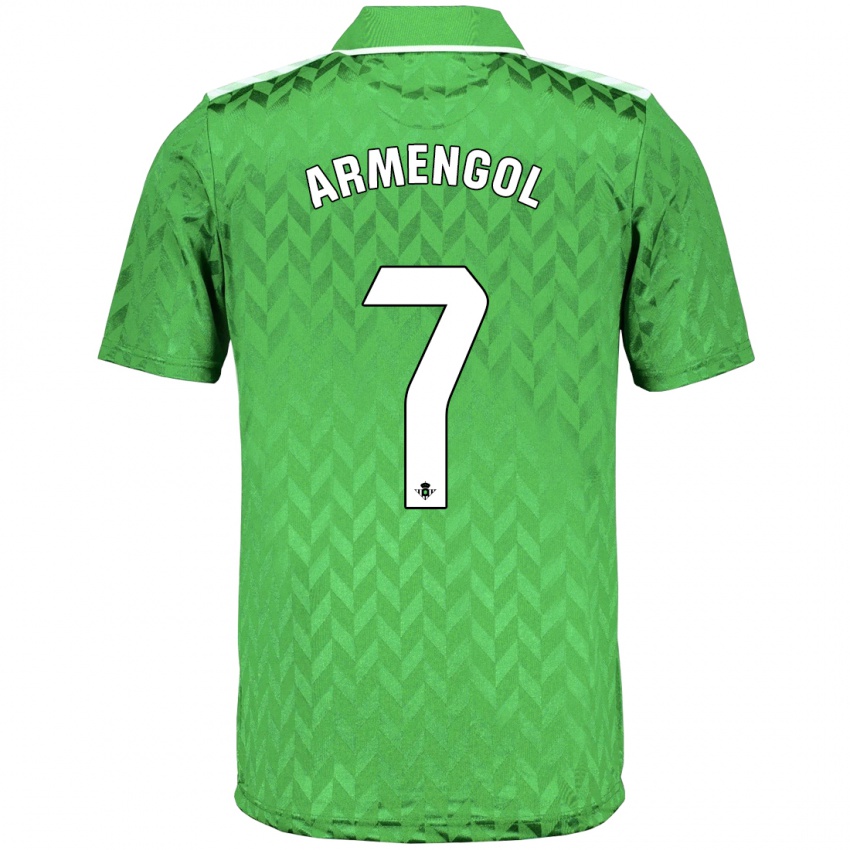 Børn Carla Armengol Joaniquet #7 Grøn Udebane Spillertrøjer 2023/24 Trøje T-Shirt