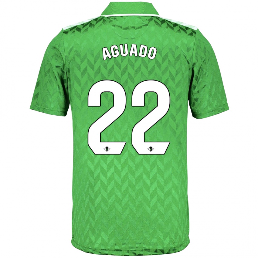 Børn Julia Aguado Fernández #22 Grøn Udebane Spillertrøjer 2023/24 Trøje T-Shirt