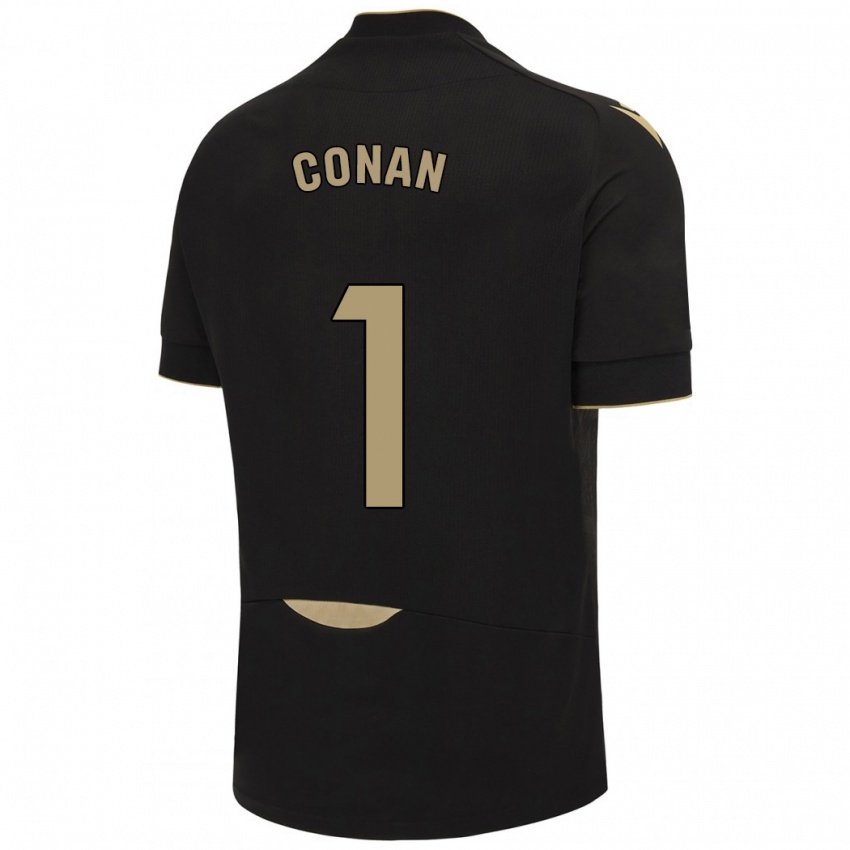 Børn Conan Ledesma #1 Sort Udebane Spillertrøjer 2023/24 Trøje T-Shirt