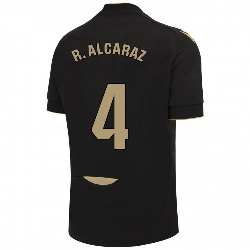 Børn Rubén Alcaraz #4 Sort Udebane Spillertrøjer 2023/24 Trøje T-Shirt