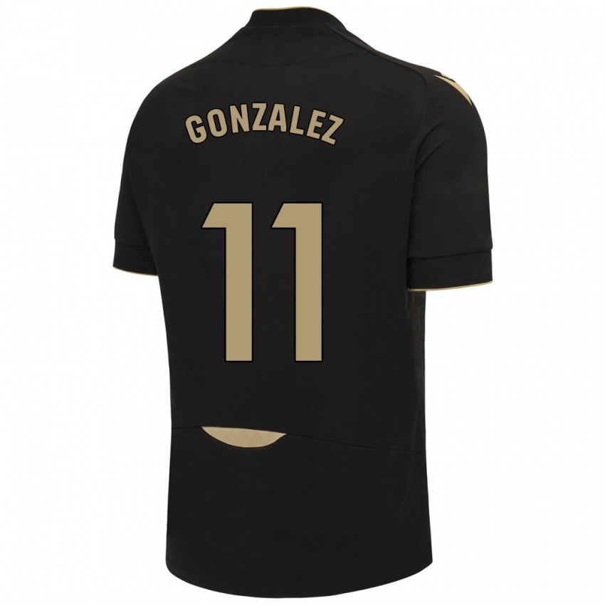 Børn Chus González #11 Sort Udebane Spillertrøjer 2023/24 Trøje T-Shirt