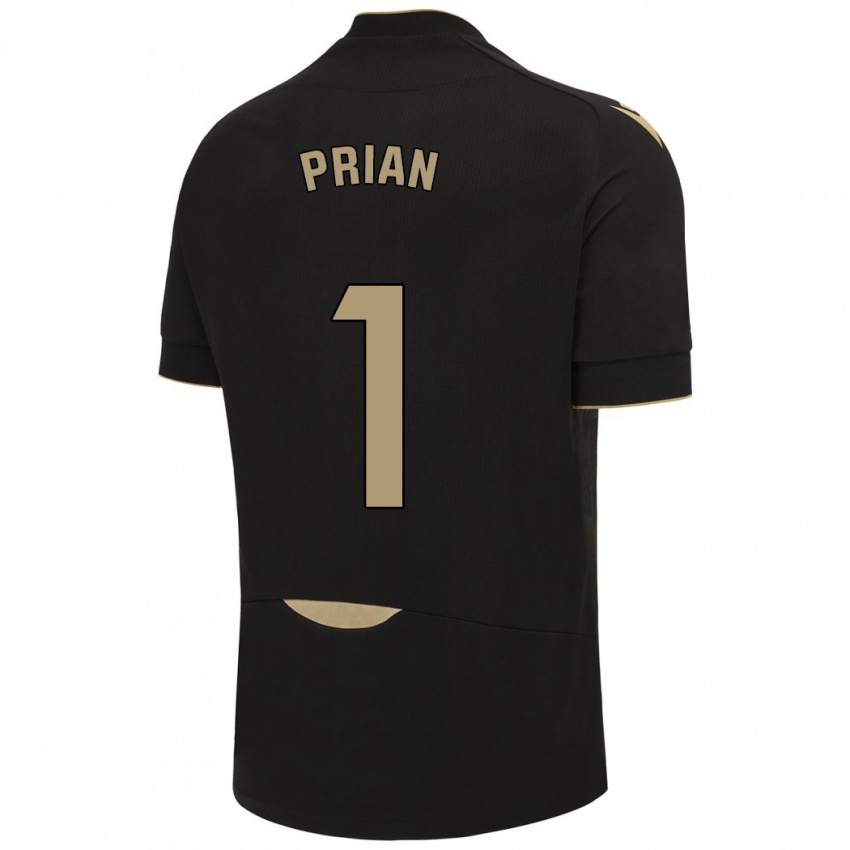 Børn Ana María Prián Pereira #1 Sort Udebane Spillertrøjer 2023/24 Trøje T-Shirt