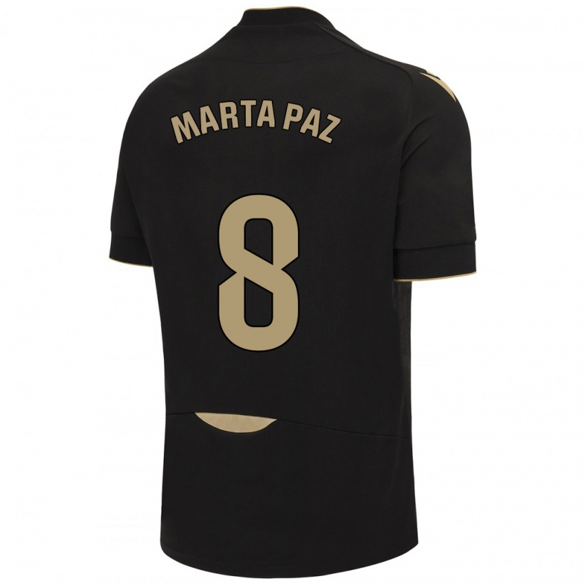 Børn Marta Milagros Paz Cruz #8 Sort Udebane Spillertrøjer 2023/24 Trøje T-Shirt