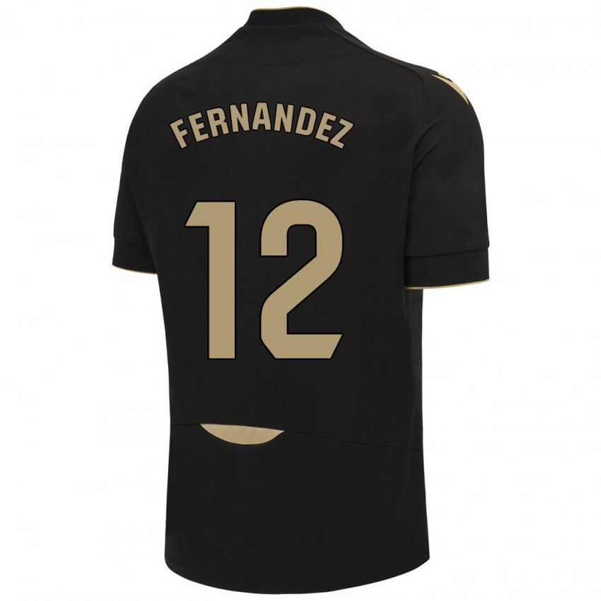 Børn Sandra Fernández León #12 Sort Udebane Spillertrøjer 2023/24 Trøje T-Shirt