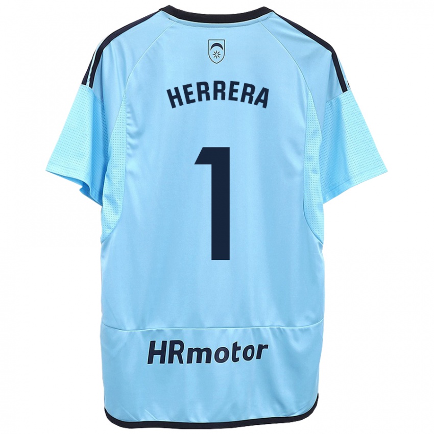 Børn Sergio Herrera #1 Blå Udebane Spillertrøjer 2023/24 Trøje T-Shirt