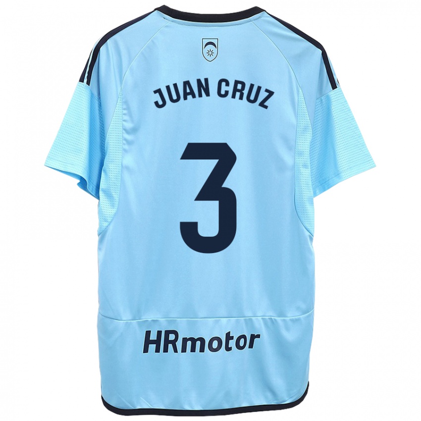 Børn Juan Cruz #3 Blå Udebane Spillertrøjer 2023/24 Trøje T-Shirt