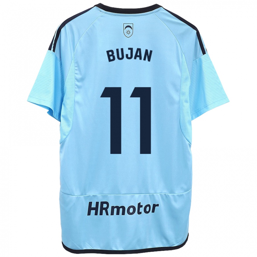 Børn Unai Buján #11 Blå Udebane Spillertrøjer 2023/24 Trøje T-Shirt