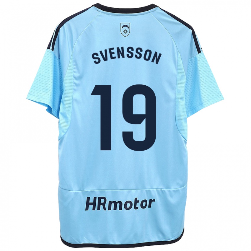 Børn Max Svensson #19 Blå Udebane Spillertrøjer 2023/24 Trøje T-Shirt